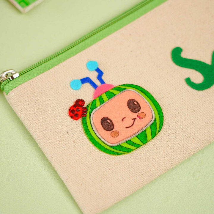 Personalized Cocomelon Theme Stationary Pouch