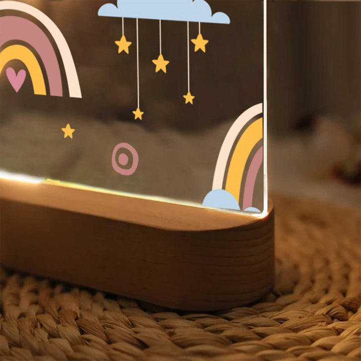 Personalized Dreams Theme Acrylic LED Table Lamp