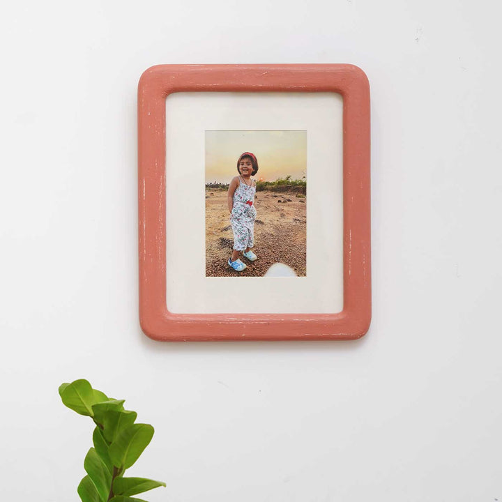 Handmade Pink & Grey Colonial Wooden Picture Frame | Set Of 7