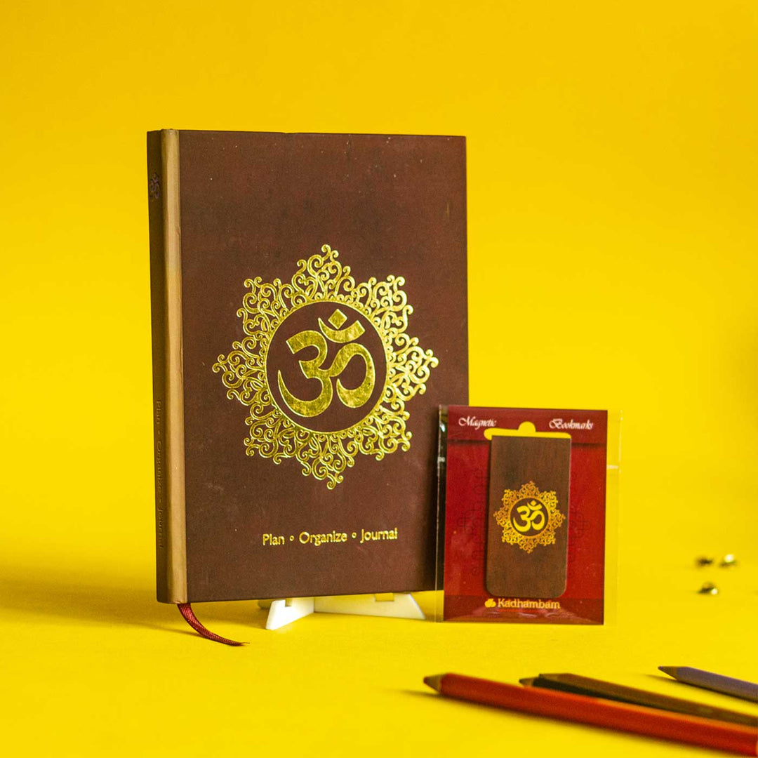 Printed Om Planner With Wellness Tracker & Bookmark