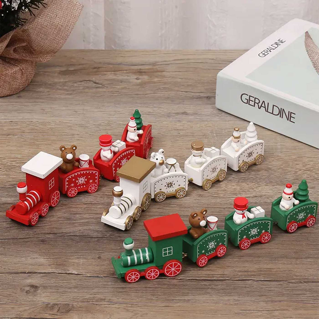 North Pole Express Train Wooden Table Decor For Christmas Decoration