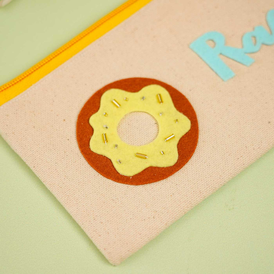 Personalized Donut Theme Stationary Pouch