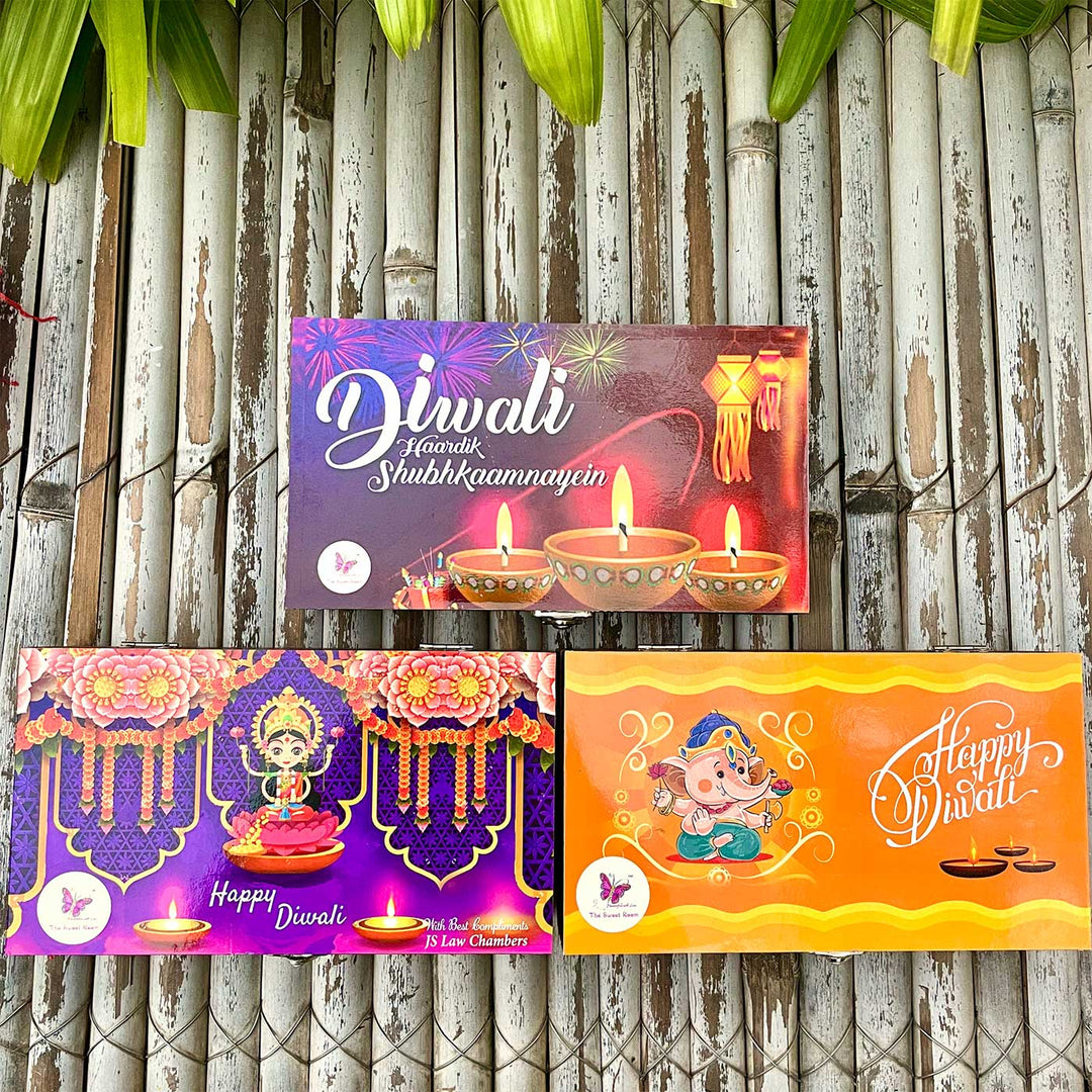 Handmade Assorted Diwali Chocolates Wooden Box Gift Hamper | Set of 31