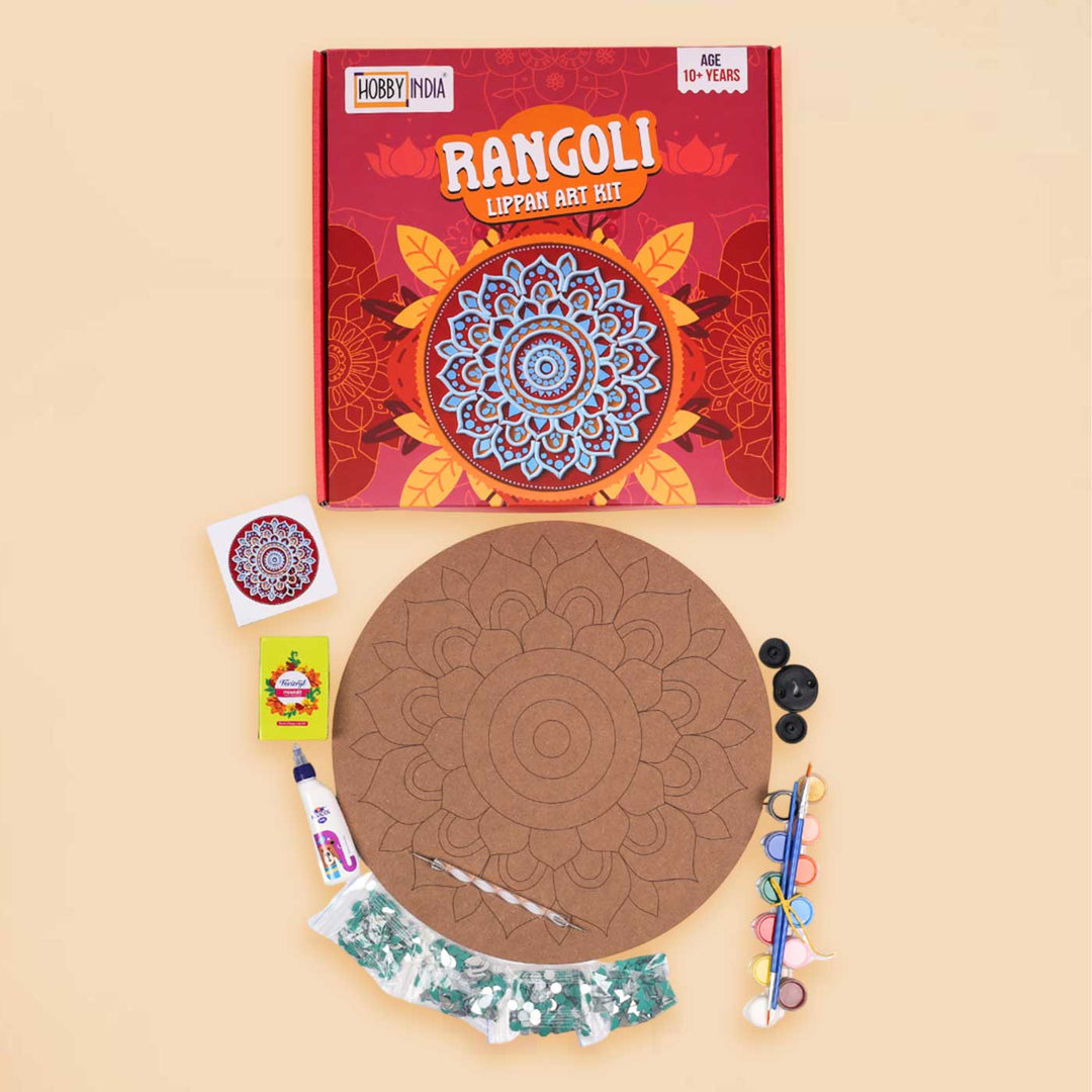 Pre Marked Rangoli Lippan Art MDF Wood DIY Kit