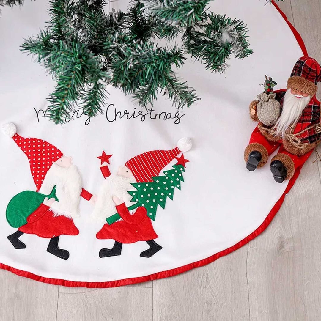 Personalized Santa's Wonderland Felt Tree Skirt For Christmas Tree Decoration