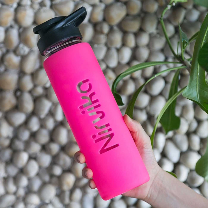 Personalized 550 ML / 750 ML 3D Laser Cut Glass Water Bottle