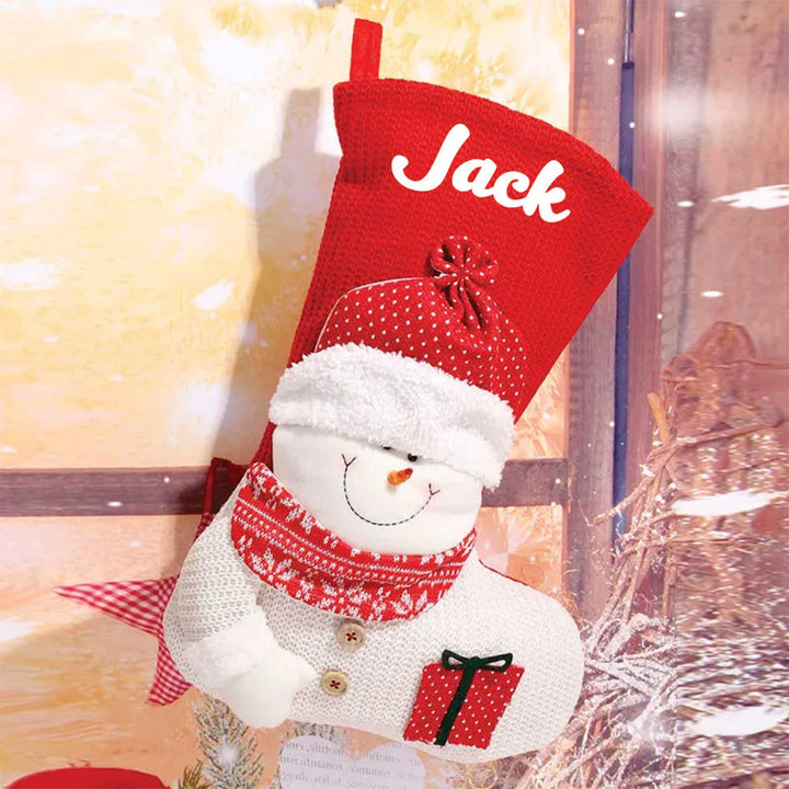 Personalized Crochet Cheer Crochet Cotton Stockings For Christmas Decoration