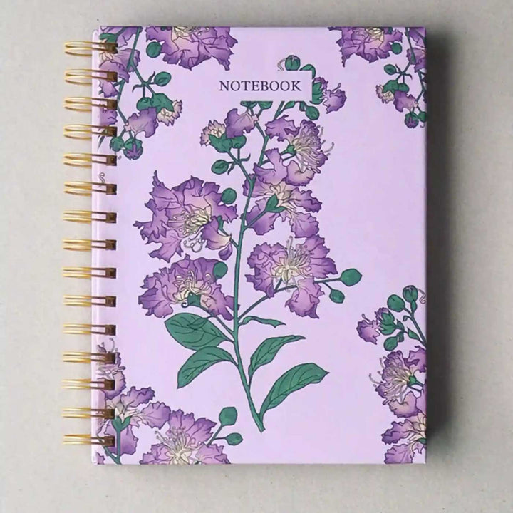 Handmade Jarul Lavender Spiral Notebook and Notepad Set | 80 Pages