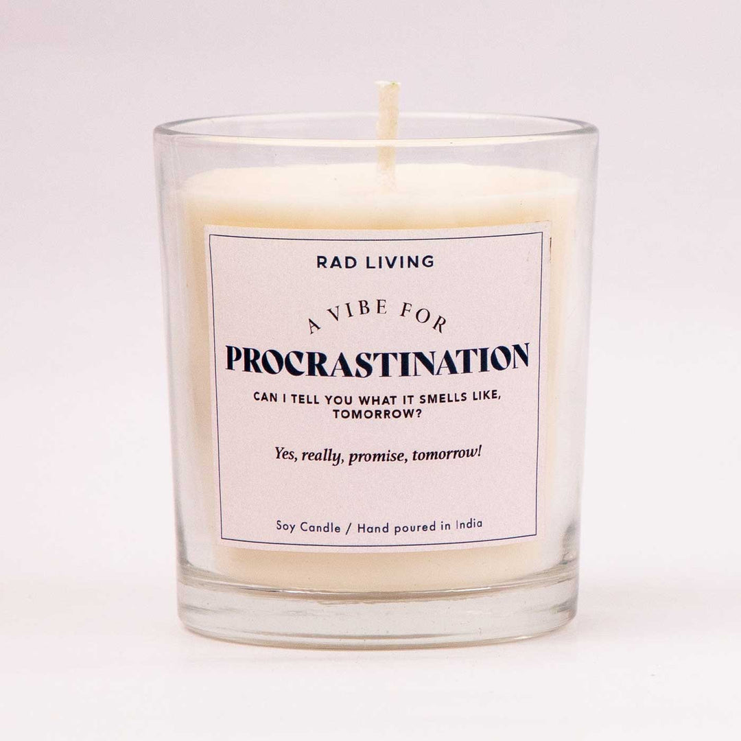 Hand Poured Procrastination Seaside Scented Soy Wax Candle