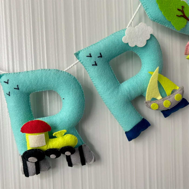 Personalized Transport Theme Felt Bunting / Garland For Kids