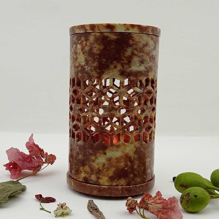 Handmade Jawdat Lattice Craft Soapstone Aroma Diffuser