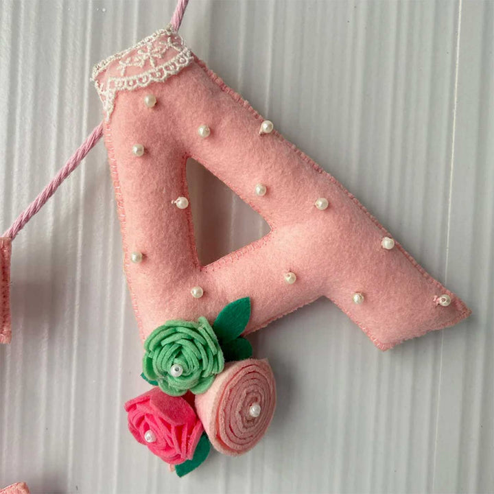 Personalized Fifi The Flamingo Felt Bunting / Garland For Kids