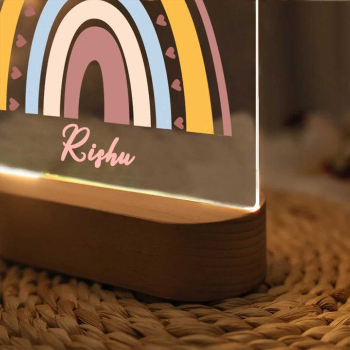 Personalized Rainbow Theme Acrylic LED Table Lamp