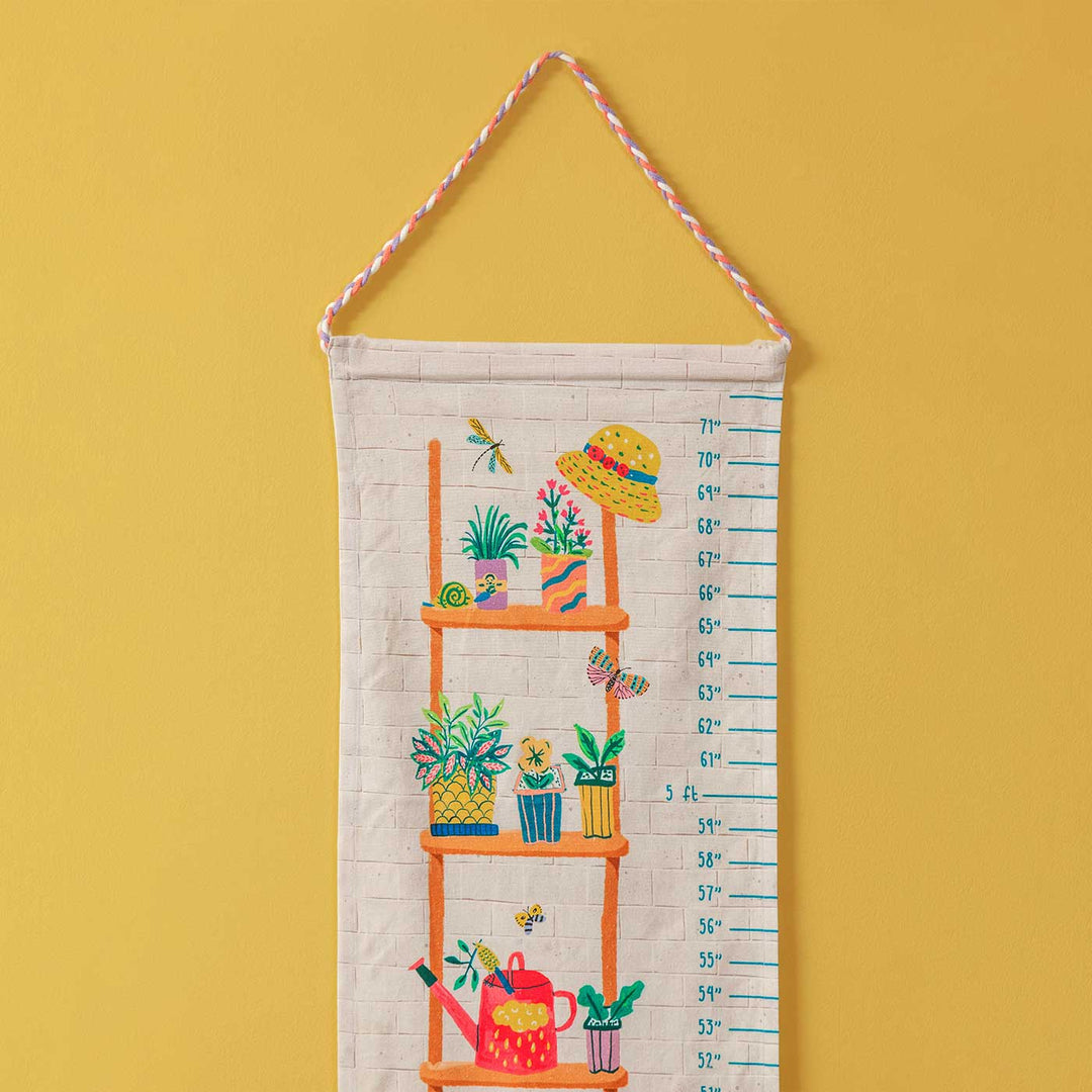 Personalized Climber Theme Cotton Height Chart For Kids