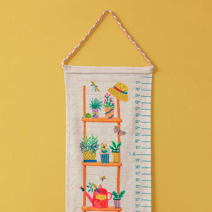 Personalized Climber Theme Cotton Height Chart For Kids