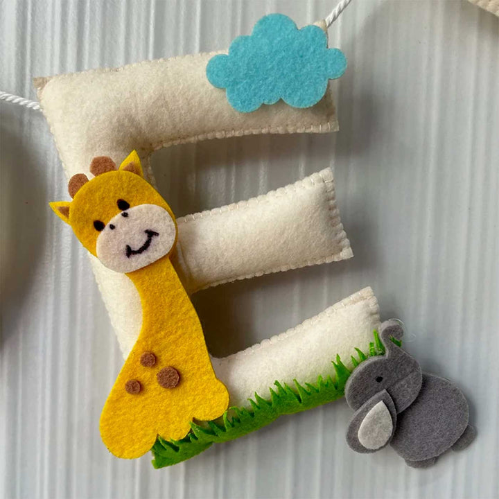 Personalized Jungle Safari Felt Bunting / Garland For Kids