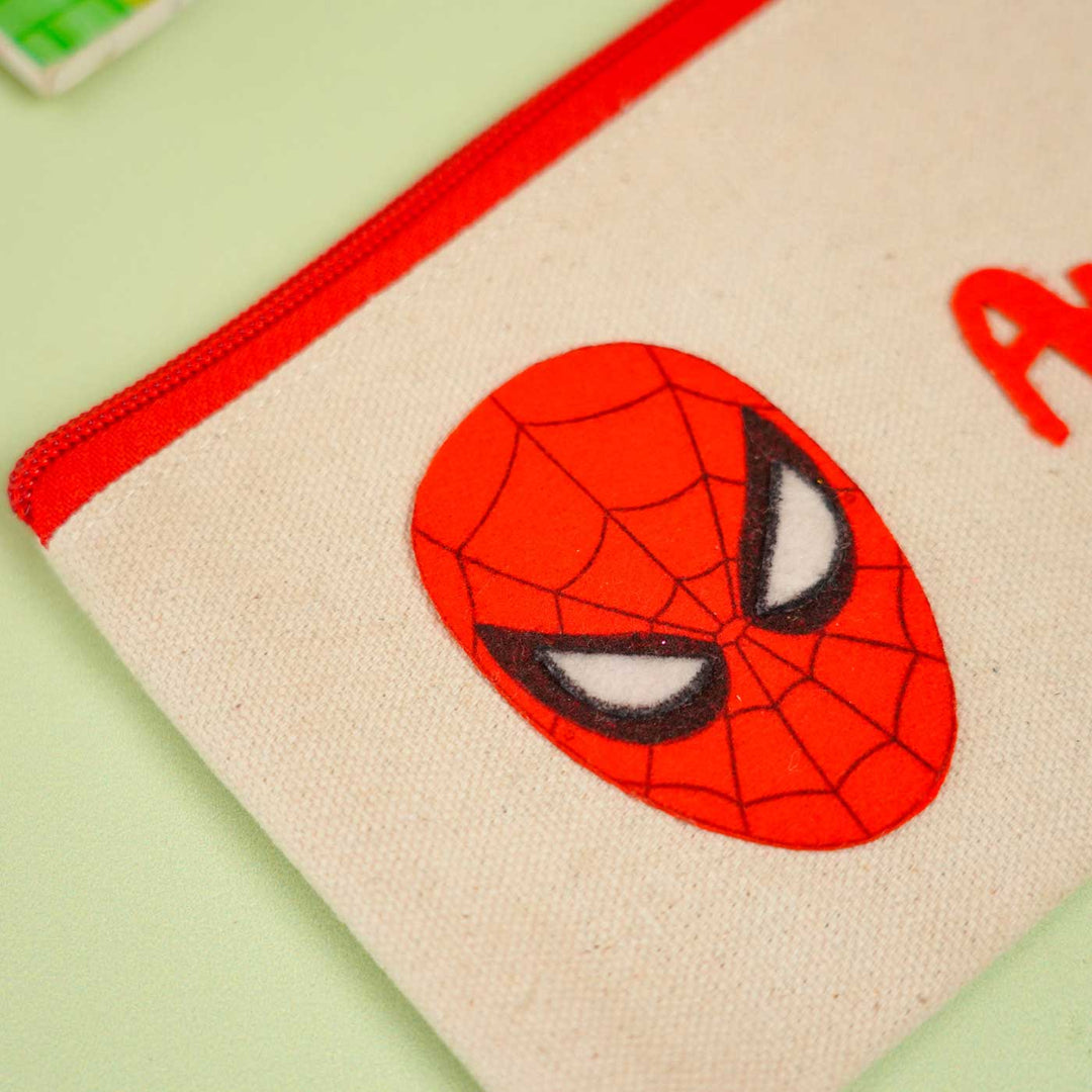 Personalized Spiderman Theme Stationary Pouch