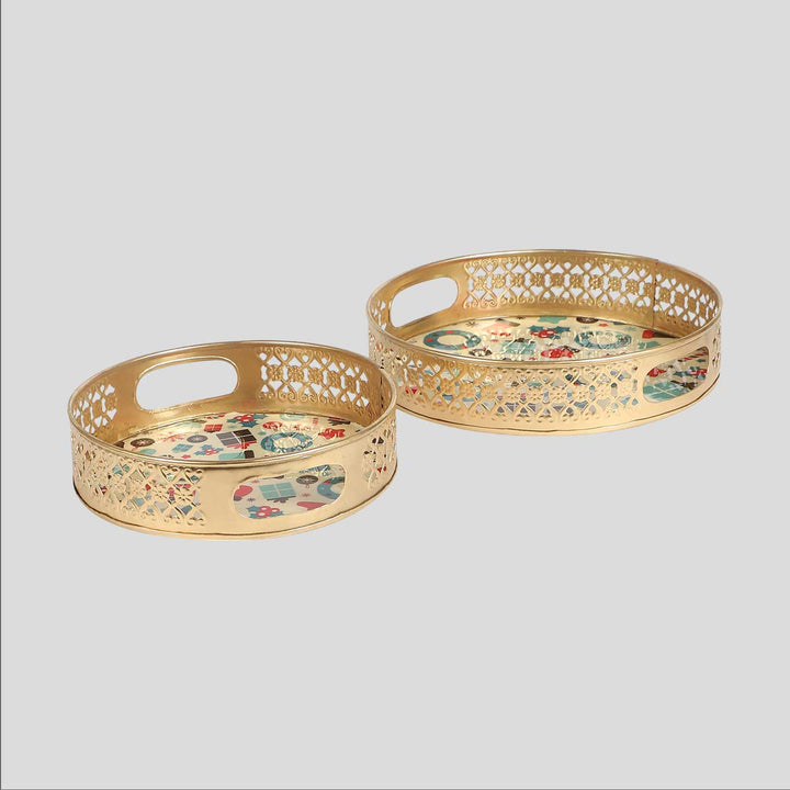 Handmade Christmas Ring Metal Basket | Set Of 2