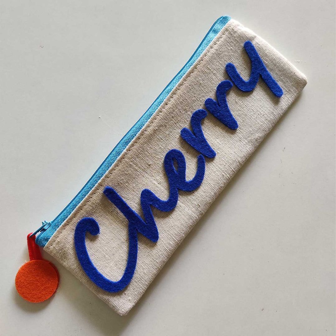 Personalized Handmade Cotton Pouch With Name | Set of 2