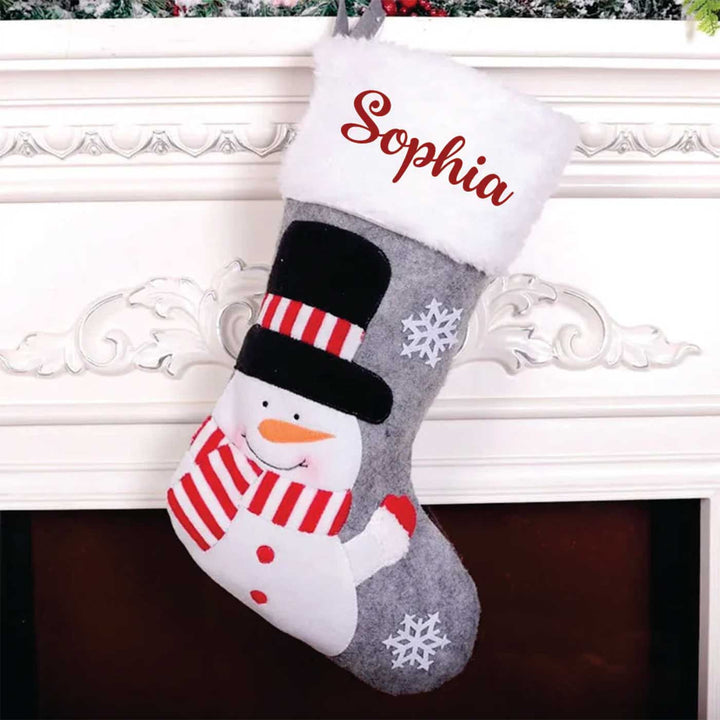 Personalized Holiday Harmony Cotton & Fur Stockings For Christmas Decoration