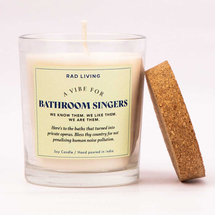 Hand Poured Bathroom Singers After Shower Scented Soy Wax Candle