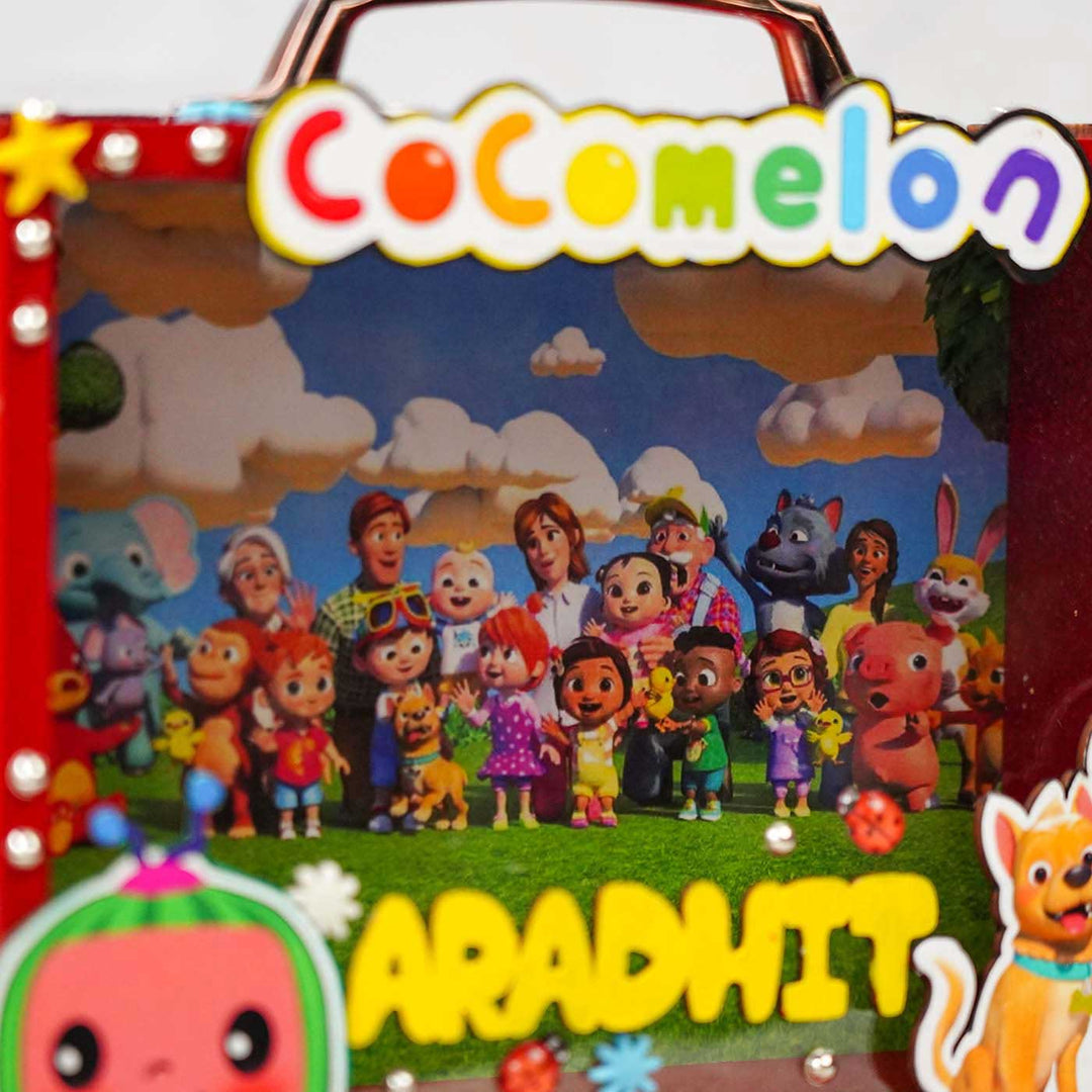 Personalized Cocomelon Theme Acrylic Piggy Bank For Kids