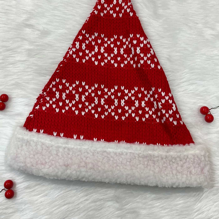 Handmade Classic Knit & Fur Adult Christmas Santa Hat | Xmas Gifting Ideas