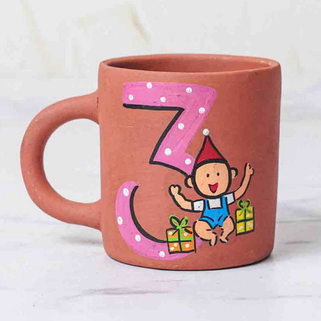 Personalized Hand-painted Birthday Milestone Terracotta Mug