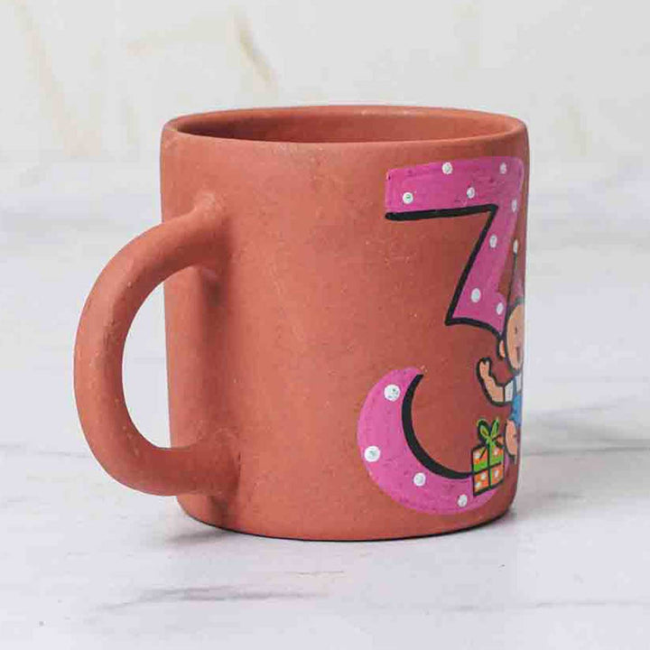 Personalized Hand-painted Birthday Milestone Terracotta Mug