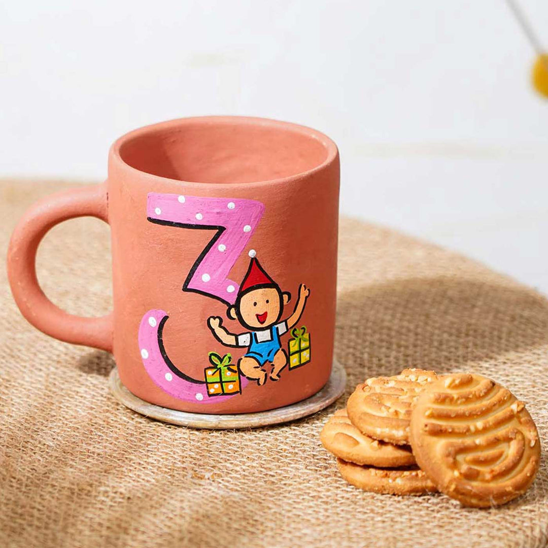 Personalized Hand-painted Birthday Milestone Terracotta Mug