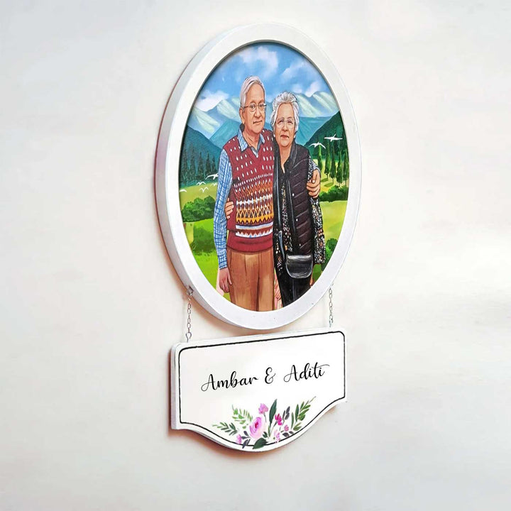 Photo Caricature Hanging Name Plate