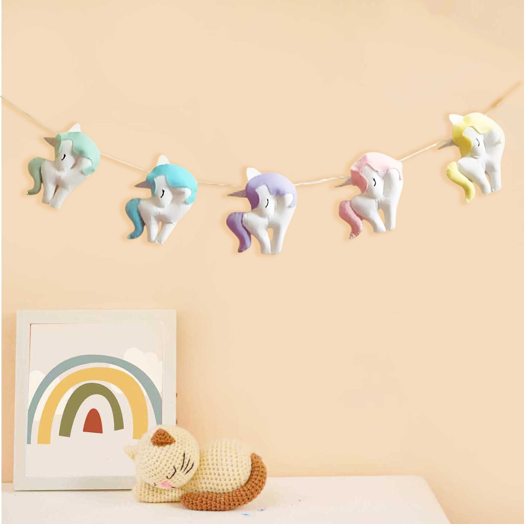 Unicorn Themed Felt Bunting For Kids