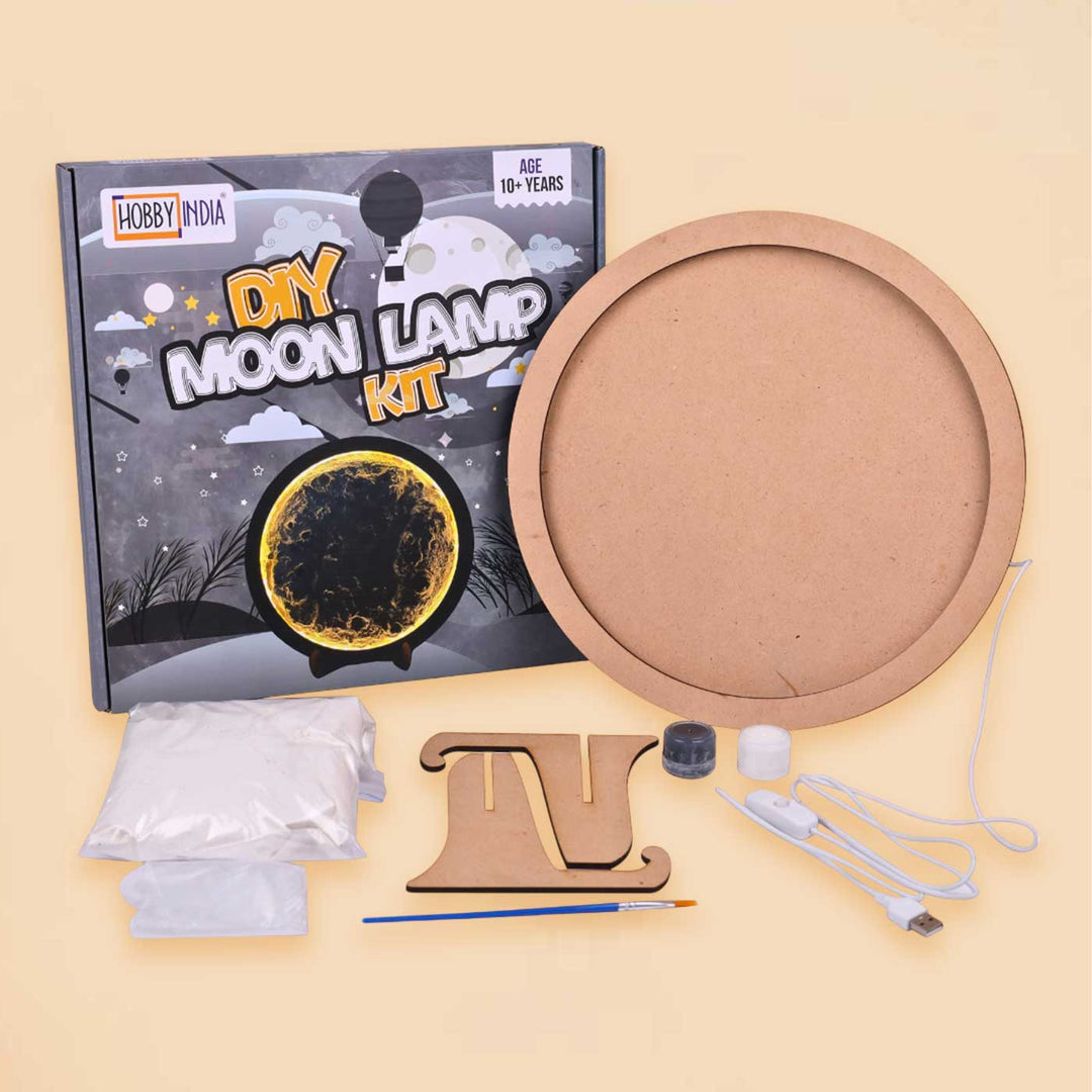 Pre Marked Moon Lamp MDF Wood DIY Kit