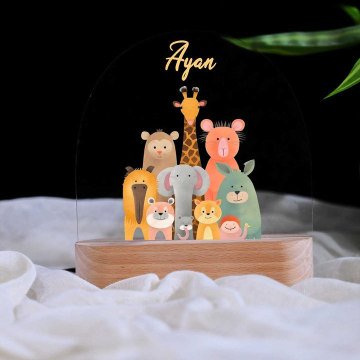 Personalized Cute Animals Acrylic LED Table Lamp