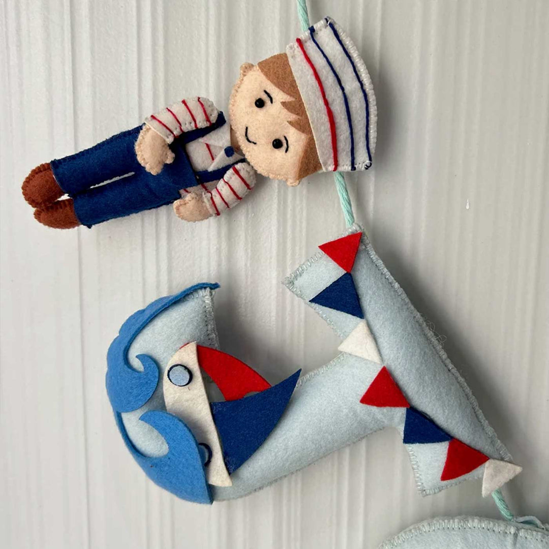 Personalized Nautical Felt Bunting / Garland For Kids