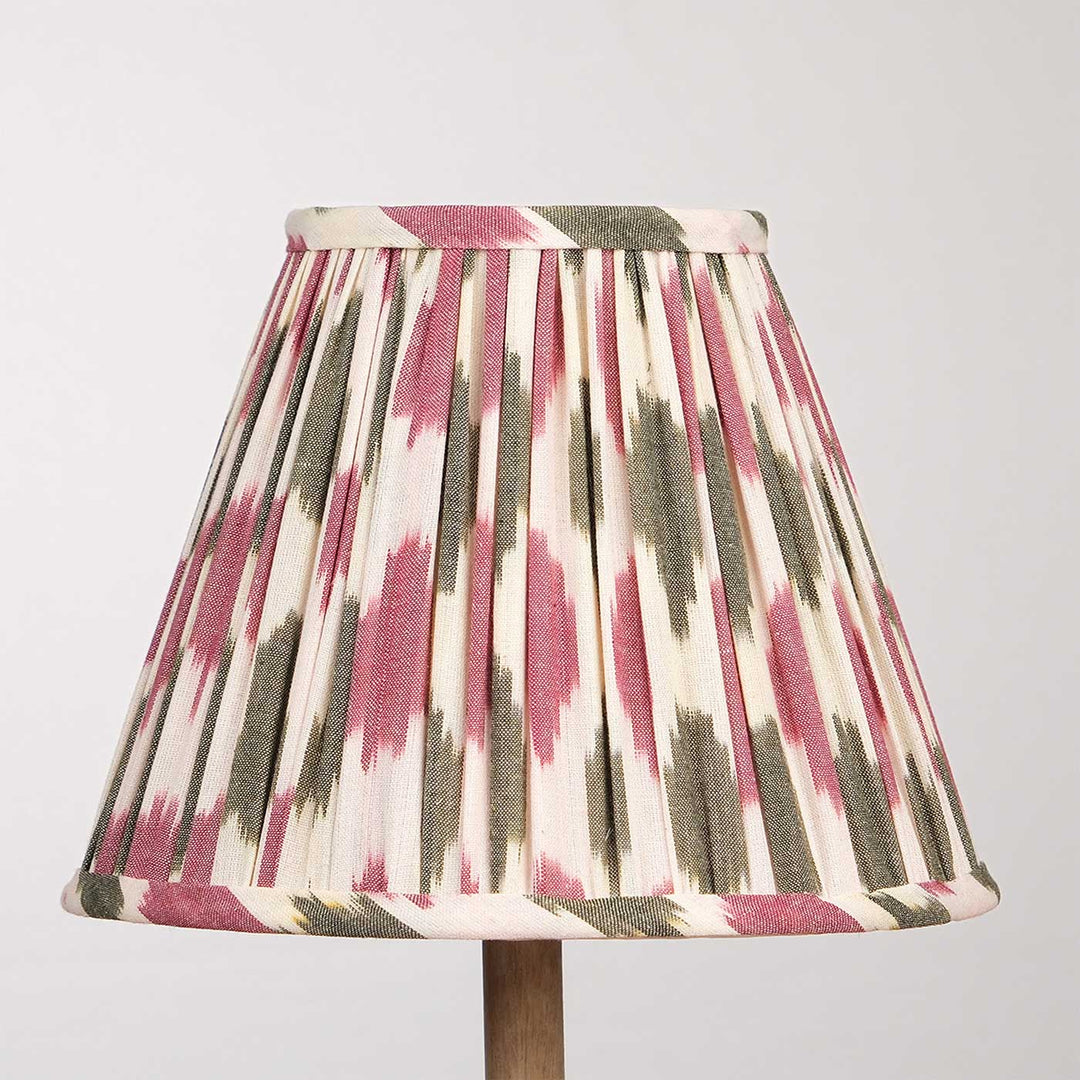 Pink & Green Ikat Pleated Empire Lampshade