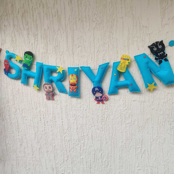 Handcrafted Personalized Avenger Superhero Bunting For Kids