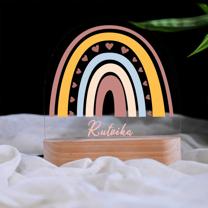 Personalized Rainbow Theme Acrylic LED Table Lamp