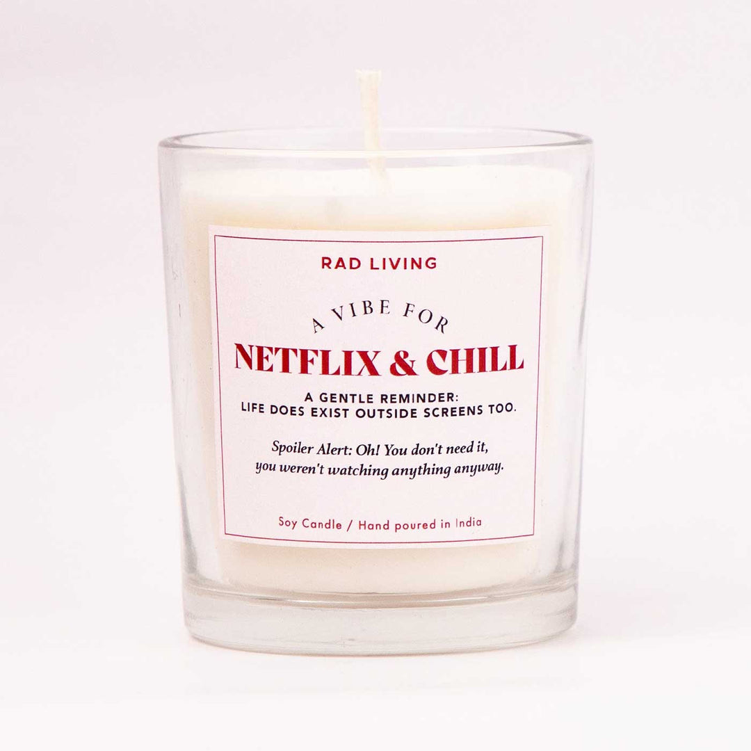 Hand Poured Netflix And Chill Not So Vanilla Scented Soy Wax Candle