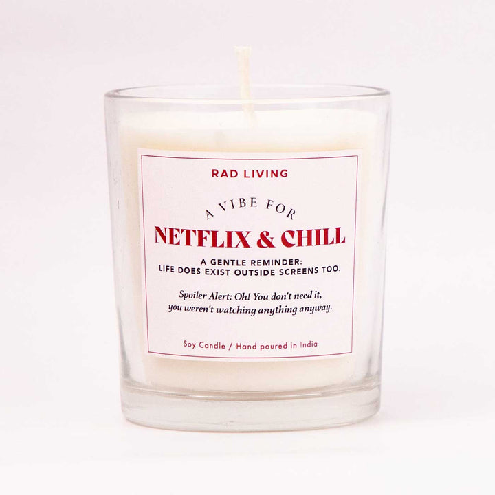 Hand Poured Netflix And Chill Not So Vanilla Scented Soy Wax Candle