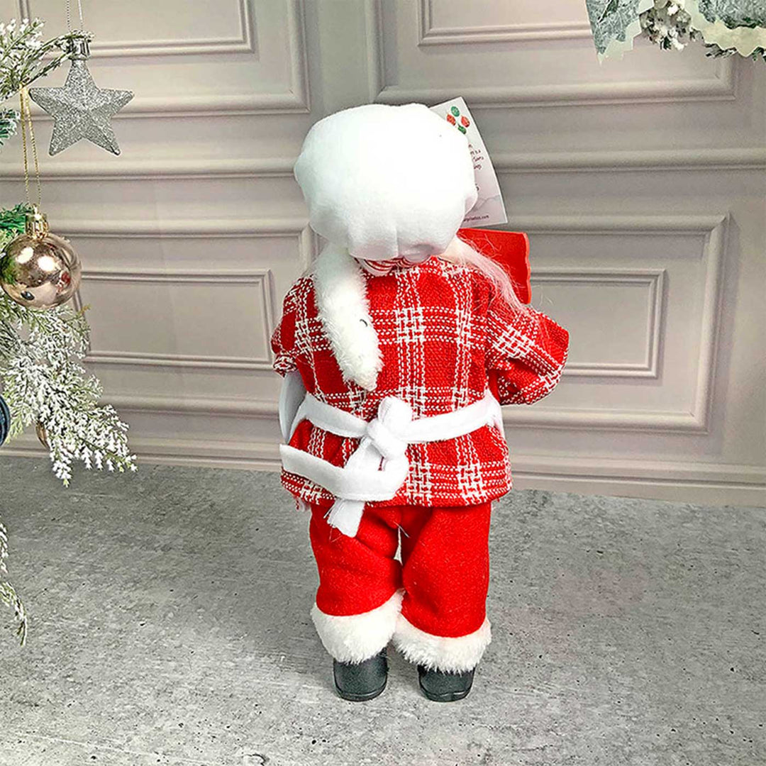 Big Masterchef Santa Claus Self-Standing Woolen Decor For Christmas Table Decoration