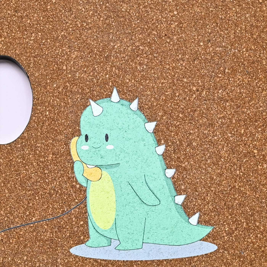 Handmade Dino Puzzle Wooden Pinboard For Kids