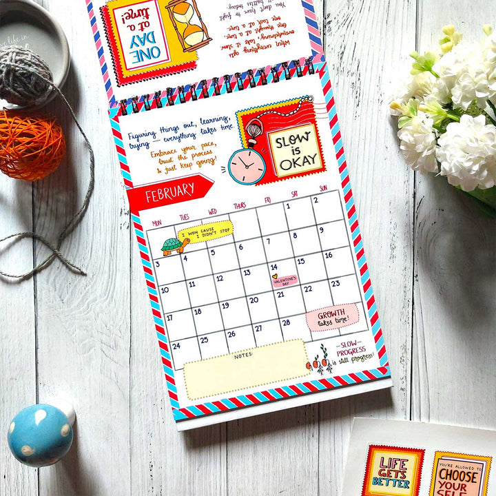 Notes to Self 2025 Spiral Calendar With Holidays | 10+ Freebies Included