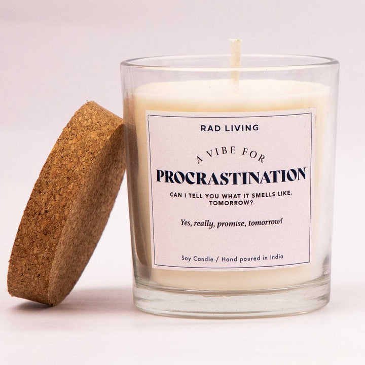 Hand Poured Procrastination Seaside Scented Soy Wax Candle