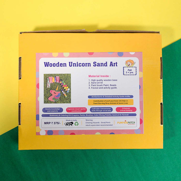 Handmade Wooden Unicorn Sand Art DIY Kit | Set of 10