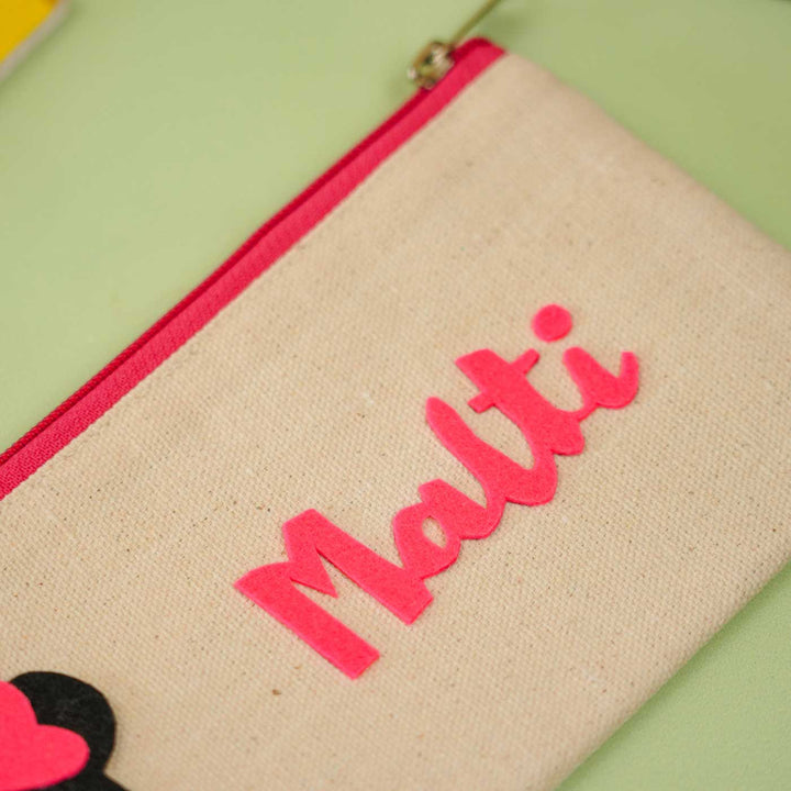 Personalized Mini Mouse Theme Stationary Pouch