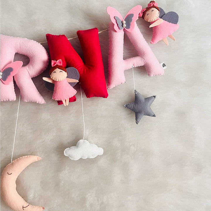 Handcrafted Personalized Fairy Themed Bunting For Kids