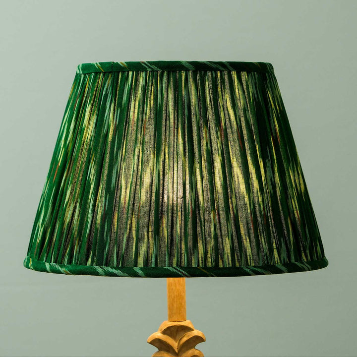 Green Ikat Pleated Empire Lampshade