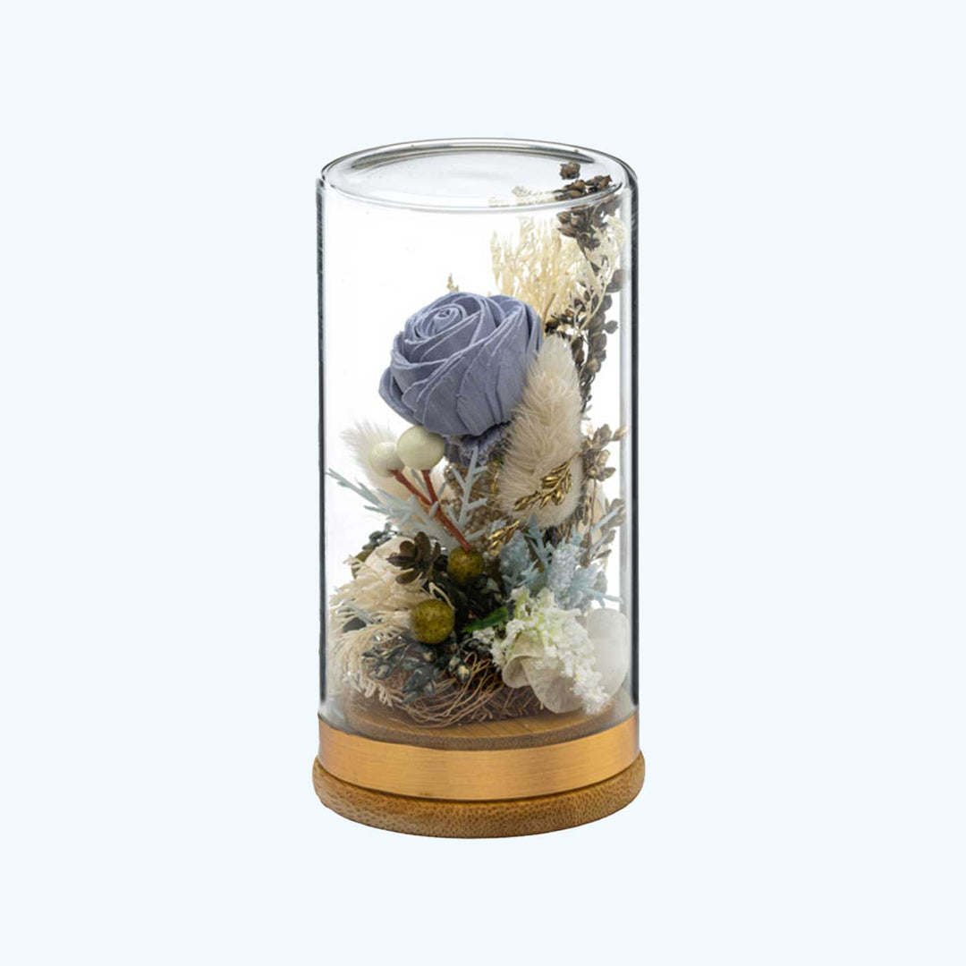 Handmade Blue Garden Shola Flower Centerpiece