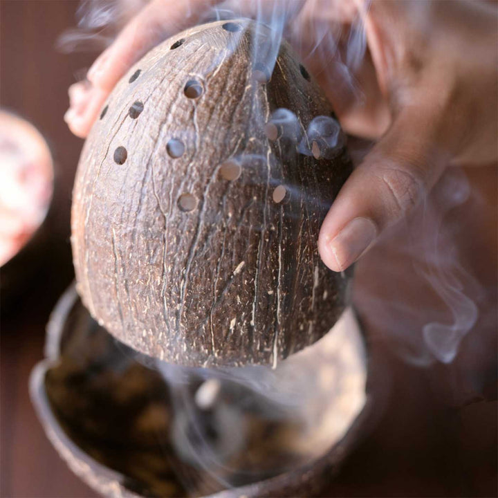 Eco-Friendly Handmade Incense Cone / Dhoop Coconut Shell Fumer